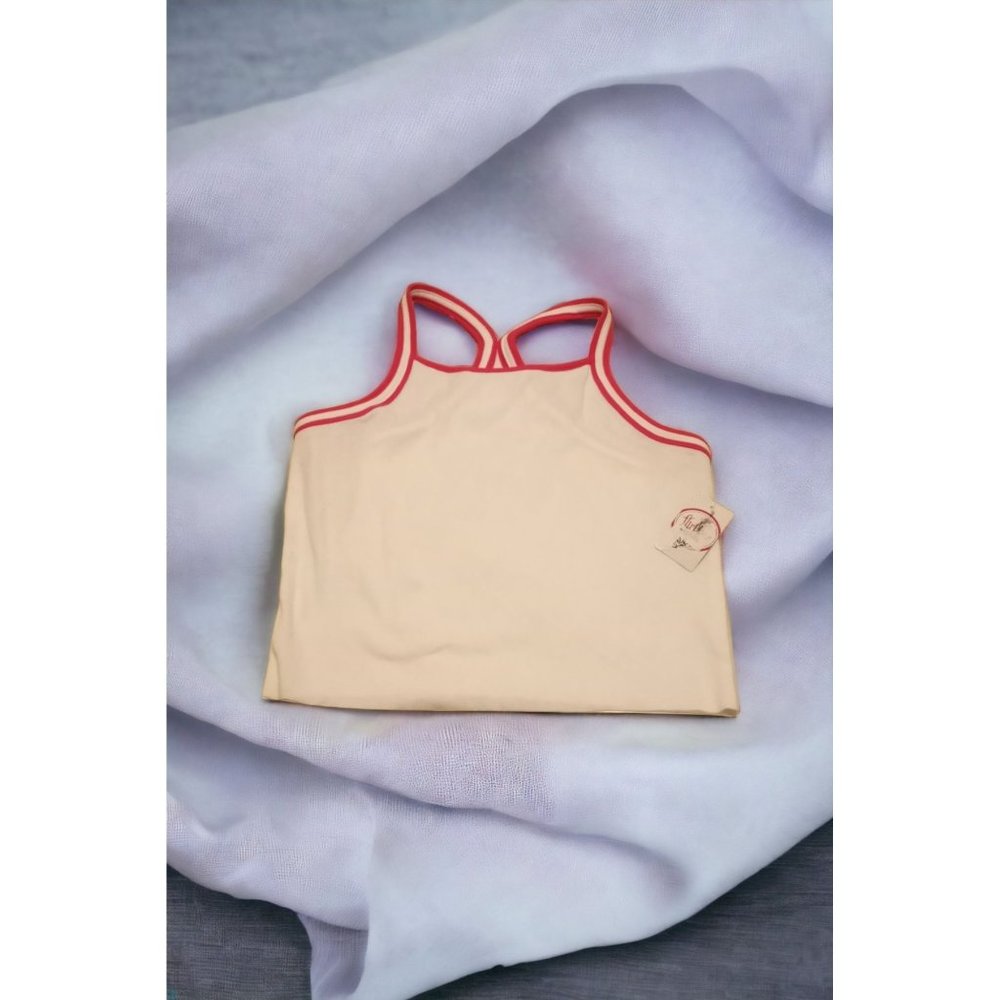 NWT Flirtitude Active White Cropped Tank Top  Women's Size Large